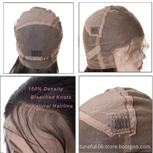 Tuneful Wholesale 100% Brazilian Human Hair medium brown Swiss 360 Full Lace Wig Curly Cuticle Aligned Lace Front Wig